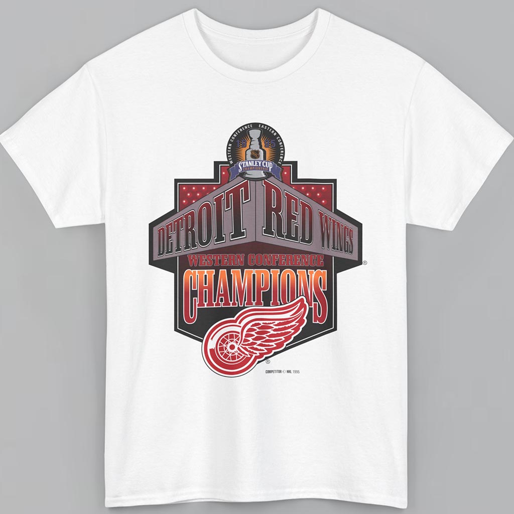 Vintage Western Conference Champions 1995 Detroit Red Wings Shirt Vintage Western Conference Champions 1995 Detroit Red Wings Shirt