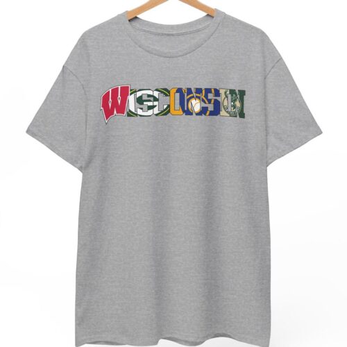 Vintage Wisconsin Packers Brewers Badgers Shirt