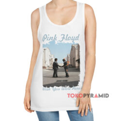 Vintage Wish You Were Here Pink Floyd White Tank Top