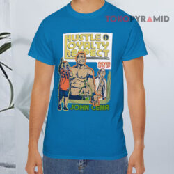 Vintage Wwe John Cena Hustle Loyalty Respect Blue T shirt