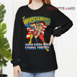 Vintage Wwf Wrestlemania Vii Hulk Hogan Super Stars And Stripes Forever Long sleeved