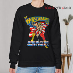 Vintage Wwf Wrestlemania Vii Hulk Hogan Super Stars And Stripes Forever Sweatshirt