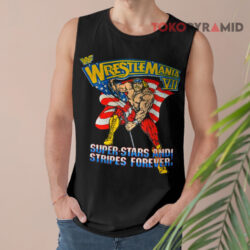 Vintage Wwf Wrestlemania Vii Hulk Hogan Super Stars And Stripes Forever Tank Top