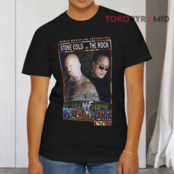 Vintage Wwf Wwe Wrestlemania Stone Cold Vs The Rock Black T shirt