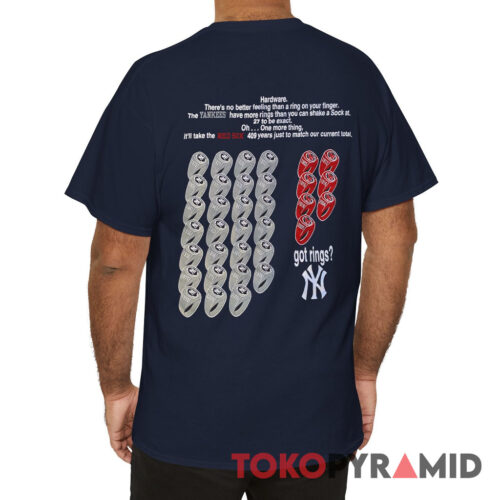 Vintage Yankees Got Rings T shirt World Series Champions MLB Funny Mocking Red Sox Shirt Back