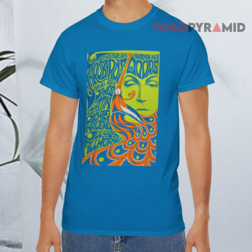 Vintage Yardbirds The Doors Concert Poster Blue T shirt Vintage Yardbirds The Doors Concert Poster Blue T shirt