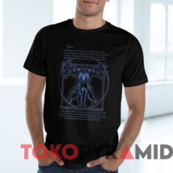Vitruvian Man Venom Spider man T shirt Black T shirt