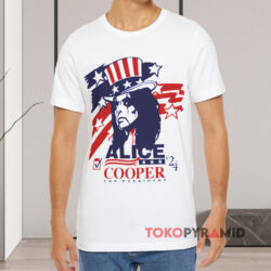 Vote For Alice Cooper 24 For President White T shirt