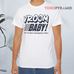 Vroom Baby 2025 Eastern Conference Finals Indiana Pacers White T shirt