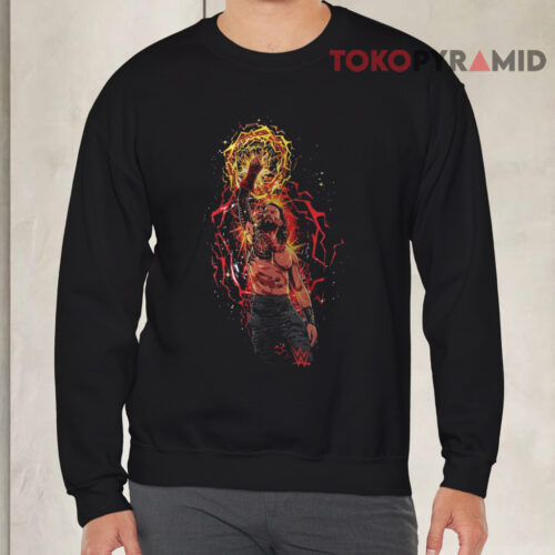 WWE Roman Reigns Cartoon Sweatshirt Front WWE Roman Reigns Cartoon Sweatshirt Front