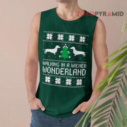 Walking In a Weiner Wonderland Christmas Sweatshirt 3 Walking In A Weiner Wonderland Christmas Tank Top