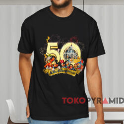 Walt Disney World 50th Anniversary T shirt Black T shirt