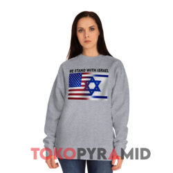 We Stand With Israel Shirt 2 We Stand With Israel Grey Sweatshirt