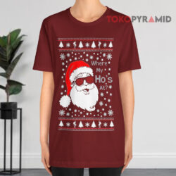 Where My Ho's At Santa Ugly Christmas Santa Ho's T shirt