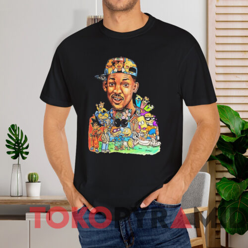Will Smith Mashup Cartoon Characters T shirt Black T shirt Will Smith Mashup Cartoon Characters T shirt Black T shirt
