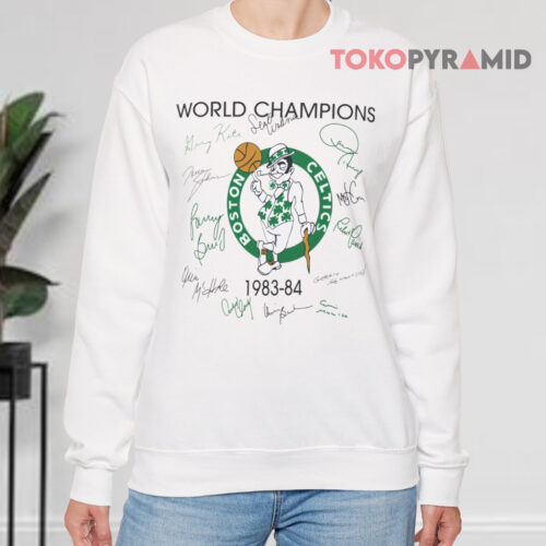 World Champions Boston Celtics Logo Signatures Sweatshirt