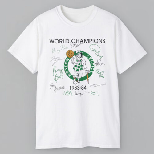World Champions Boston Celtics Logo Signatures T shirt