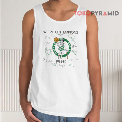 World Champions Boston Celtics Logo Signatures Tank Top
