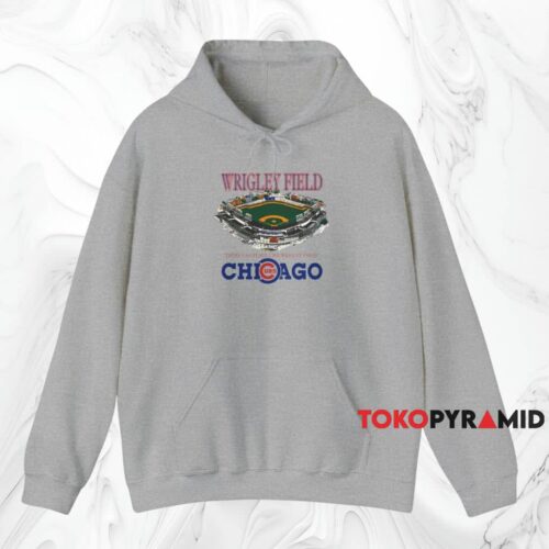 Wrigley Field Chicago Cubs 1993 Shirt Grey Hoodie Wrigley Field Chicago Cubs 1993 Shirt Grey Hoodie