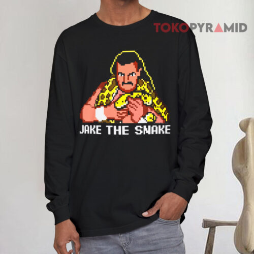 Wwe Jake The Snake Roberts Pixel Long sleeved Wwe Jake The Snake Roberts Pixel Long sleeved