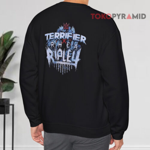 Wwe Rhea Ripley Terrifier Bloody Sweatshirt Back Wwe Rhea Ripley Terrifier Bloody Sweatshirt Back