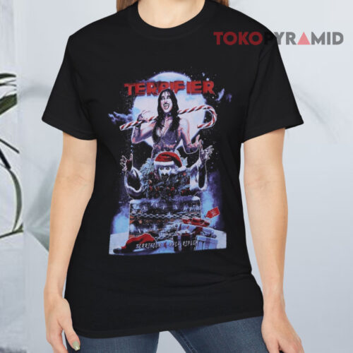 Wwe Rhea Ripley Terrifier Bloody T shirt Front Wwe Rhea Ripley Terrifier Bloody T shirt Front