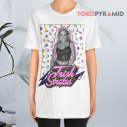 Wwe Trish Stratus Neon Photoreal White T shirt