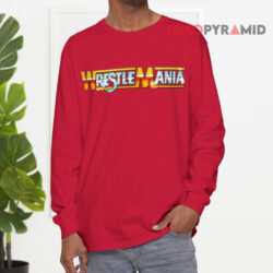 Wwe Vintage Wrestlemania Logo Long sleeved