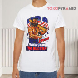 WWF WWE Hacksaw Jim Duggan Vintage Shirt 1 Wwf Wwe Hacksaw Jim Duggan Vintage White T shirt