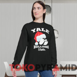 Yale Bulldogs Football Santa Hat Christmas T-shirt 2 Yale Bulldogs Football Santa Hat Christmas T shirt Black Sweatshirt