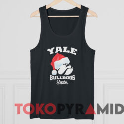 Yale Bulldogs Football Santa Hat Christmas T-shirt 4 Yale Bulldogs Football Santa Hat Christmas T shirt Black TankTop