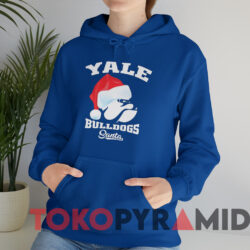 Yale Bulldogs Football Santa Hat Christmas T-shirt 3 Yale Bulldogs Football Santa Hat Christmas T shirt Blue Hoodie