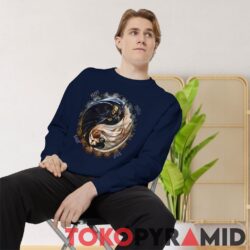 Yin Yang Death and Angel 4 Yin Yang Death And Angel Man Navi Sweatshirt